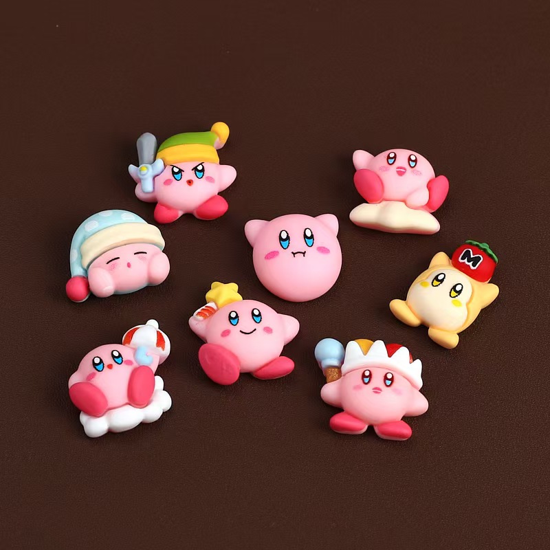 Model Kit Kirby - 8개/세트 만화 귀여운 애니메이션 피규어 미니