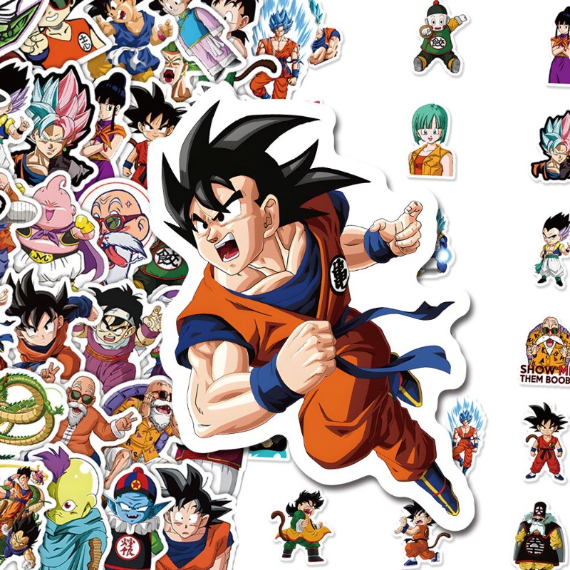 Model Kit Dragon Ball - 60pcs 애니메이션 드래곤 볼 스티커 만화
