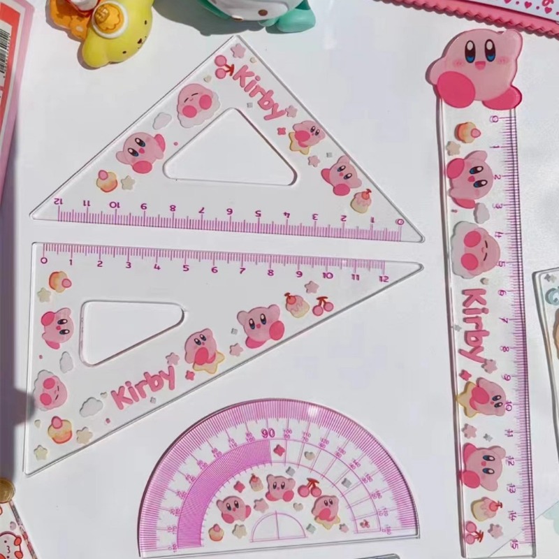 Model Kit Kirby - 4PCS 커비 자 세트 귀여운 학생용