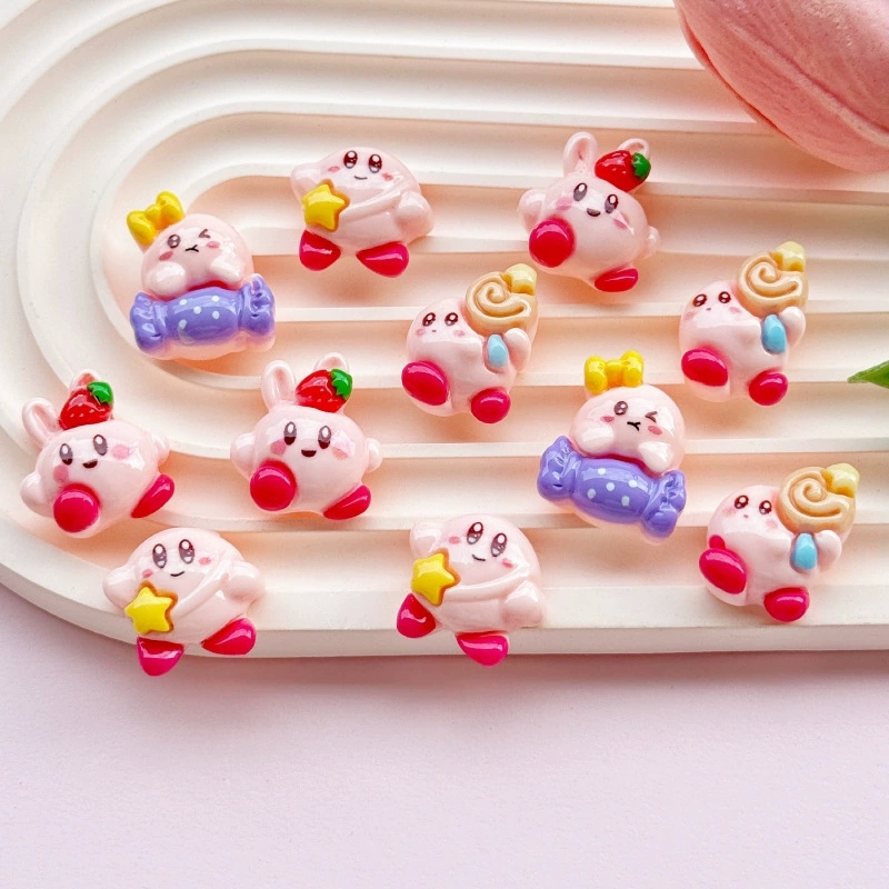 Model Kit Kirby - 7개/세트 만화 귀여운 미니 스타 커비