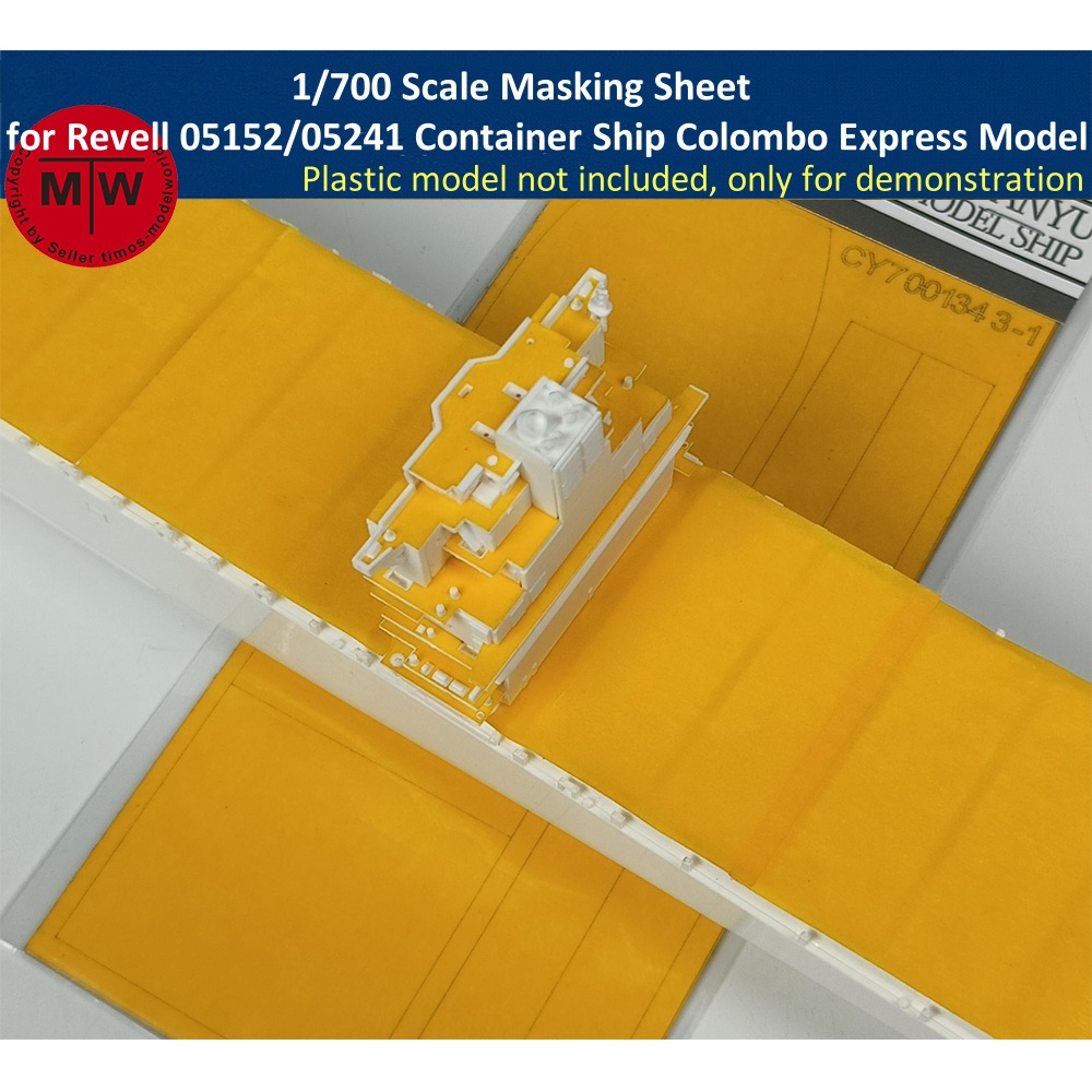 Model Kit Revell - 1/700 스케일 마스킹 시트(Revell 05152/05241 컨테이너선