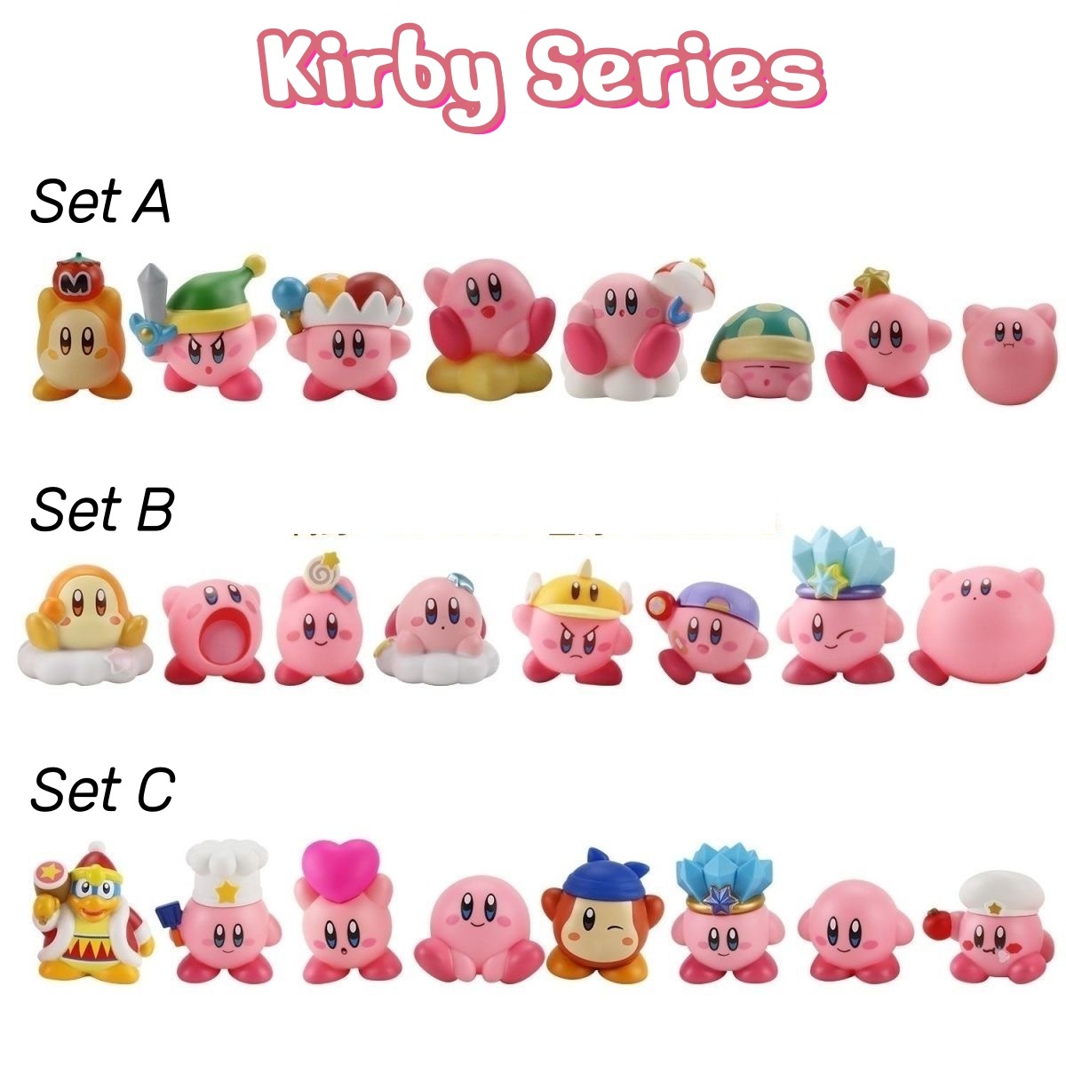 Model Kit Kirby - 커비 프렌즈 시리즈 블라인드 박스 피규어