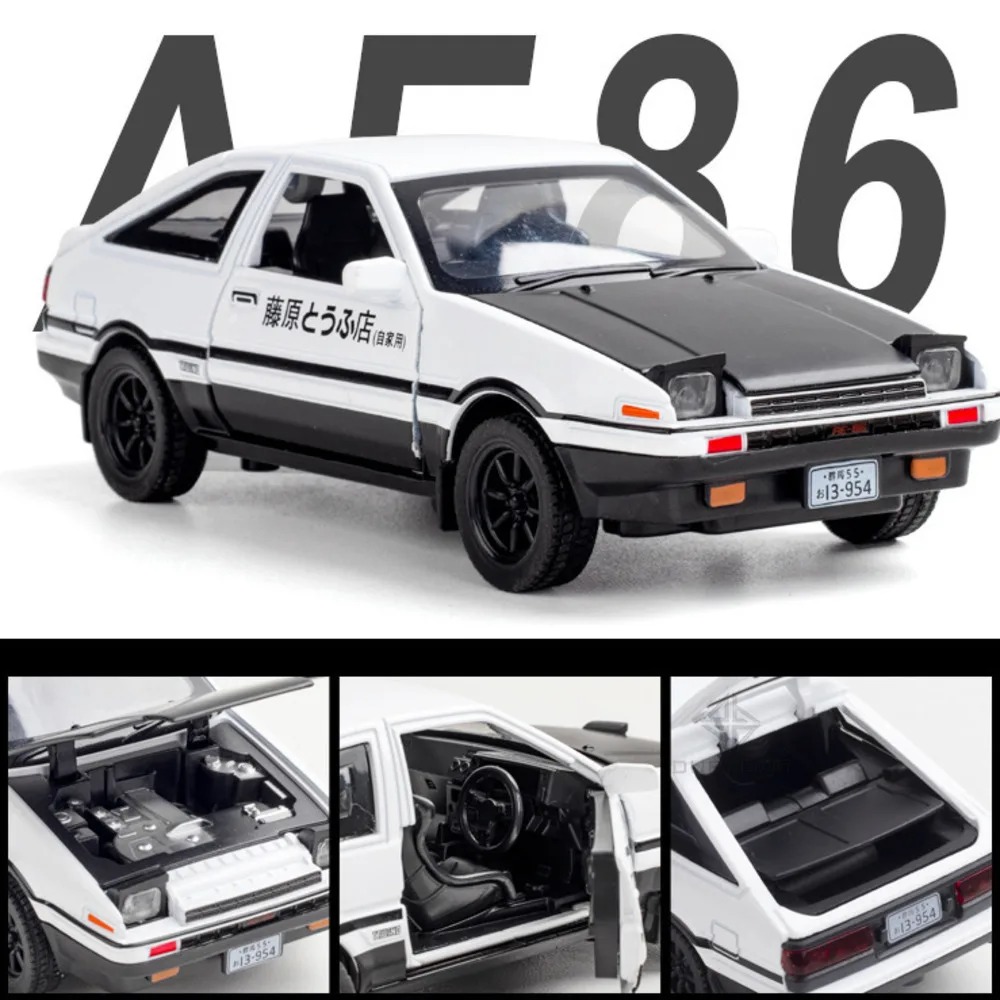 Model Kit Initial D - 합금 다이캐스트 체중계 자동차 모델, 초기
