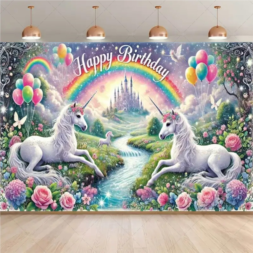 핑크 3D 마법의 유니콘과 요정 생일 배경 꿈꾸는 말  - Model Kit Unicorn 리뷰 및 가격