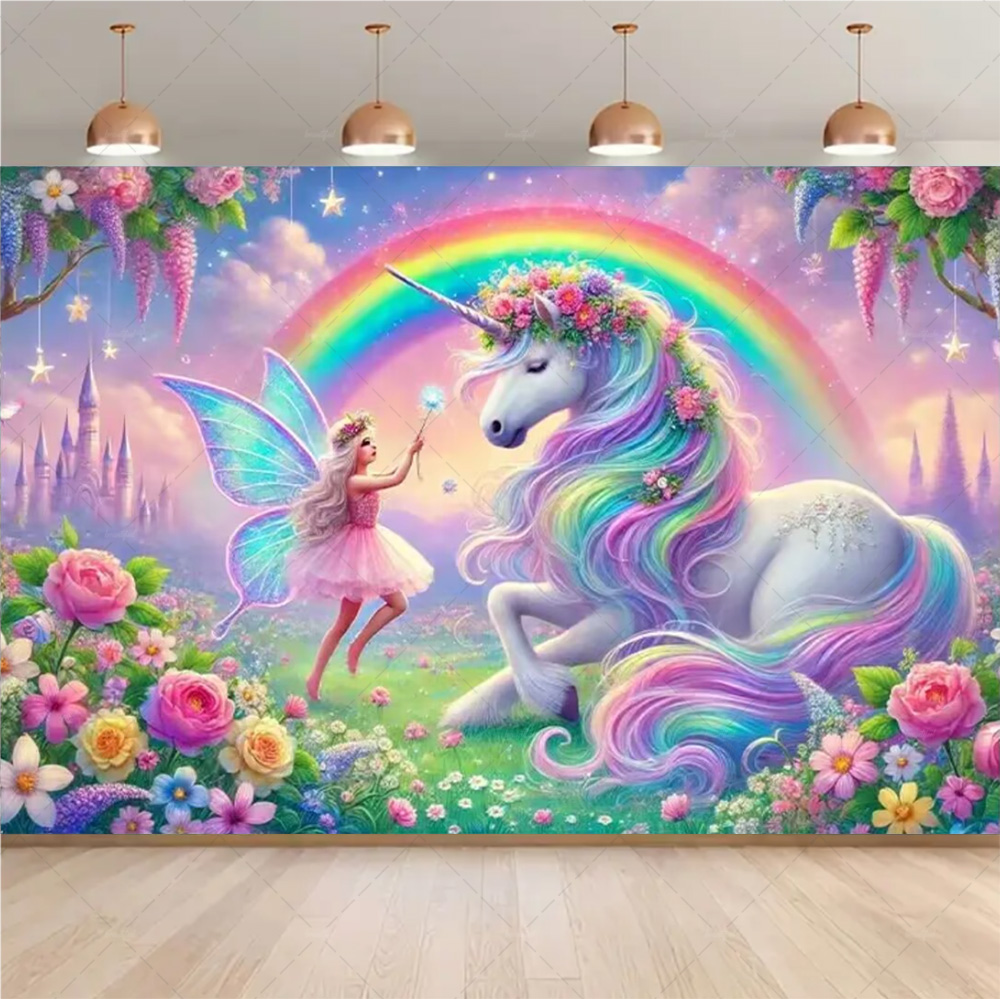 핑크 3D 마법의 유니콘과 요정 생일 배경 꿈꾸는 말  - Model Kit Unicorn 리뷰 및 가격