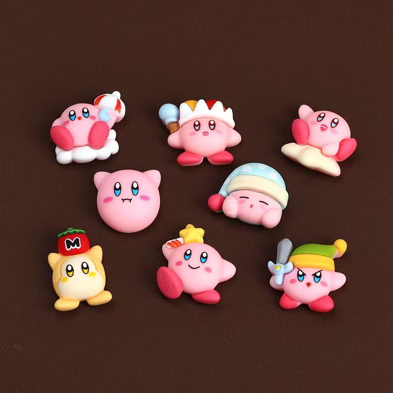 8개/세트 만화 귀여운 애니메이션 피규어 미니 스타 커 - Model Kit Kirby 리뷰 및 가격