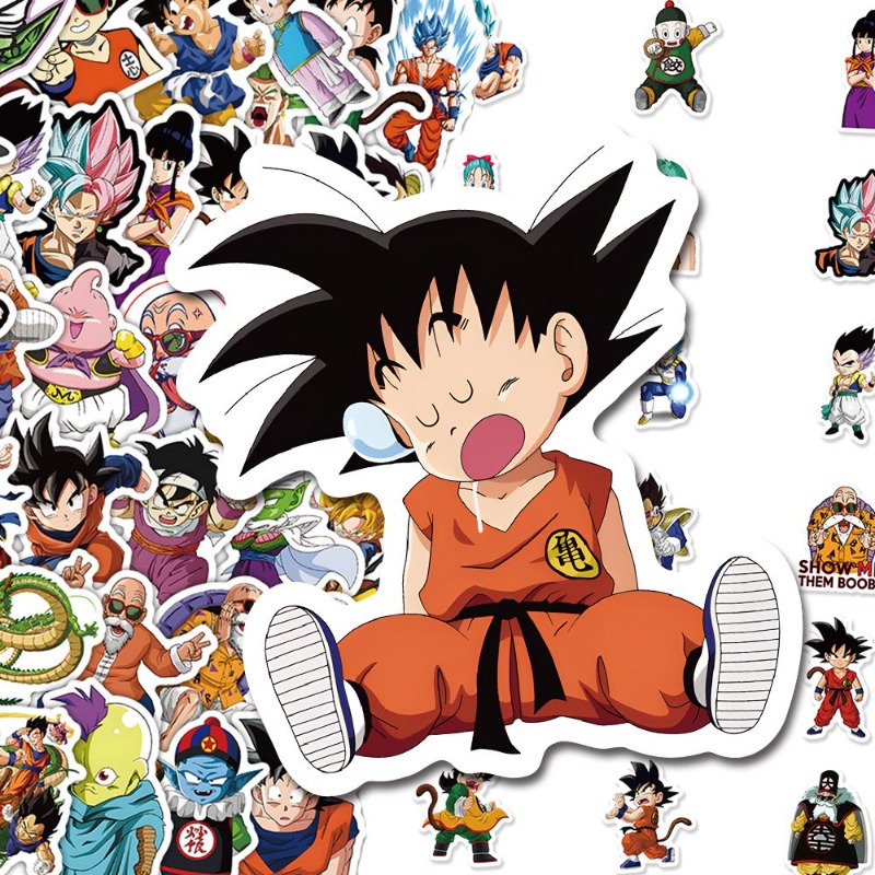 60pcs 애니메이션 드래곤 볼 스티커 만화 수하물 노 - Model Kit Dragon Ball 리뷰 및 가격