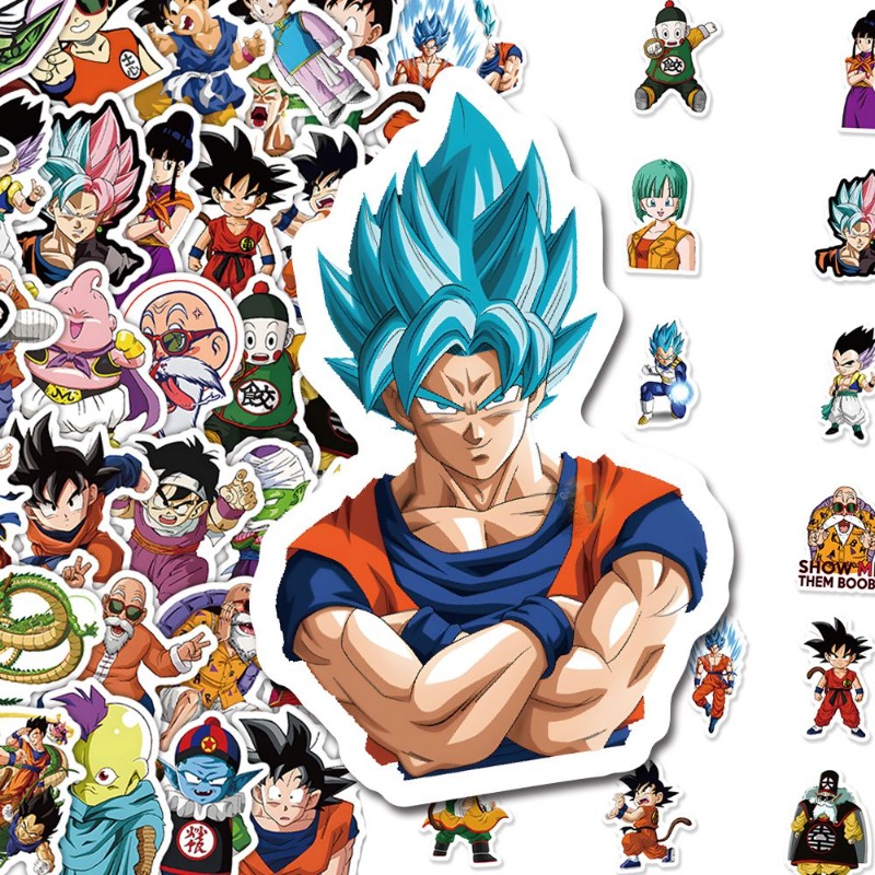 60pcs 애니메이션 드래곤 볼 스티커 만화 수하물 노 - Model Kit Dragon Ball 리뷰 및 가격