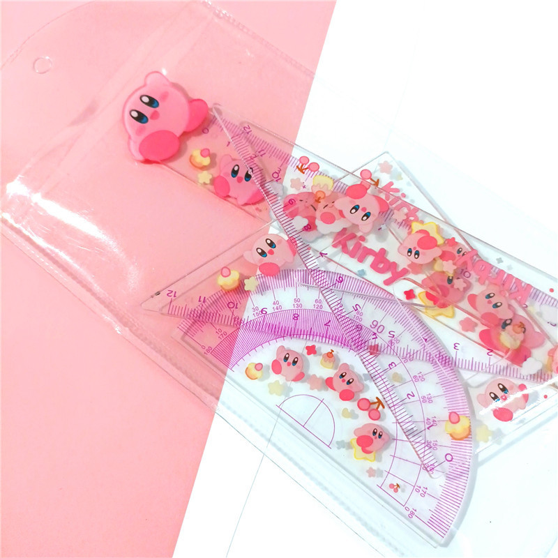 4PCS 커비 자 세트 귀여운 학생용 문구 만화 애니메 - Model Kit Kirby 리뷰 및 가격