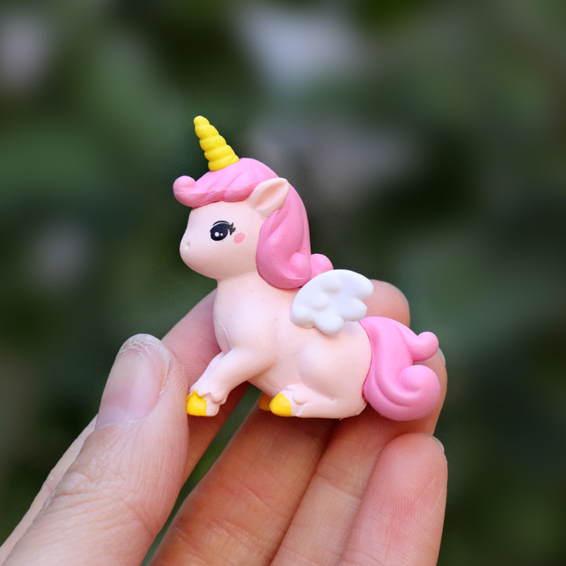 4개/세트 애니메이션 유니콘 Q 버전 귀여운 액션 피규 - Model Kit Unicorn 리뷰 및 가격