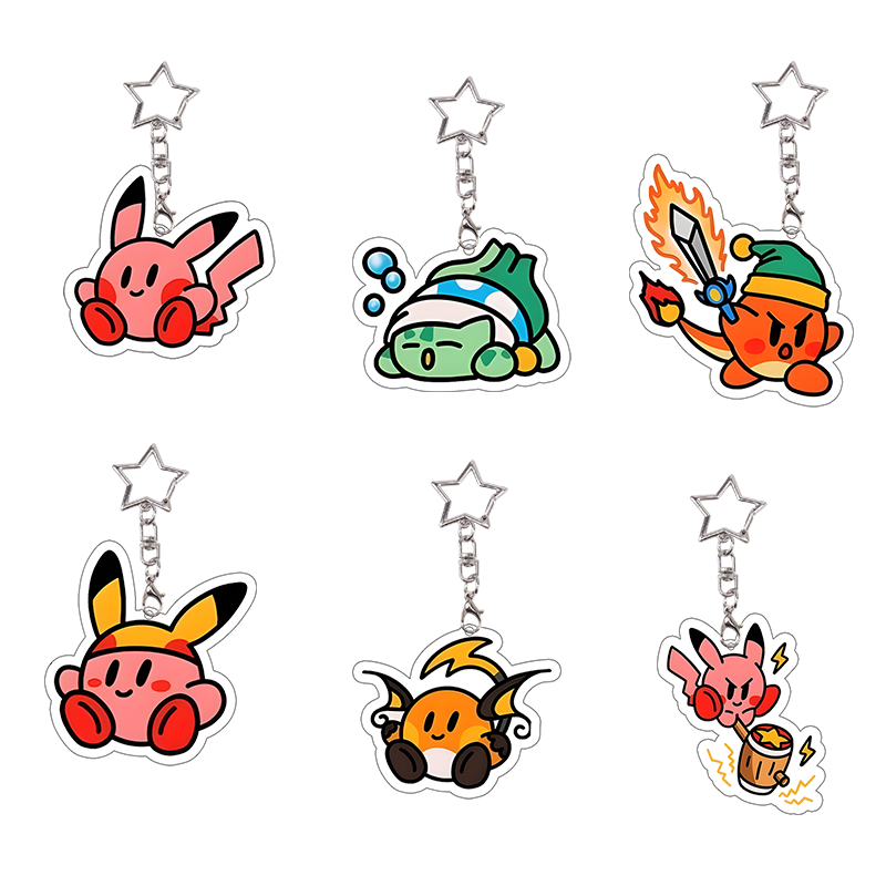 6 세트 Charmander 아크릴 키 체인 Kawai - Model Kit Kirby 리뷰 및 가격